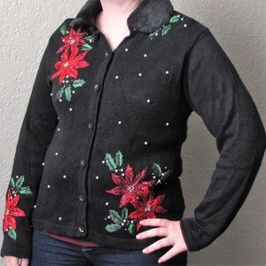Large Black "Ugly" Christmas Sweater